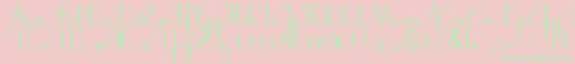 Plumbdl Font – Green Fonts on Pink Background