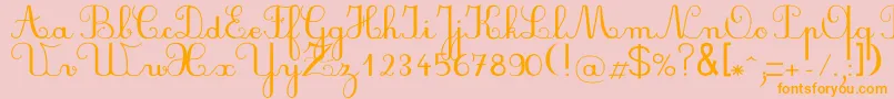 Plumbdl Font – Orange Fonts on Pink Background