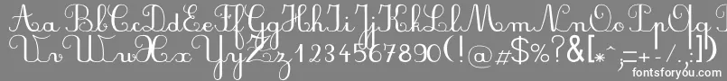 フォントPlumbdl – 灰色の背景に白い文字