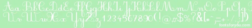 Plumbdl Font – White Fonts on Green Background