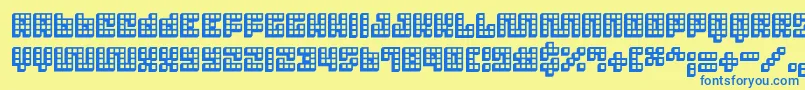 Trick 3D Font – Blue Fonts on Yellow Background