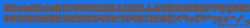 Trick 3D Font – Brown Fonts on Blue Background