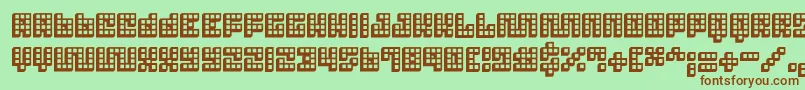 Trick 3D Font – Brown Fonts on Green Background