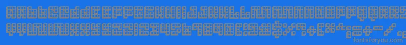 Trick 3D-Schriftart – Graue Schriften auf blauem Hintergrund
