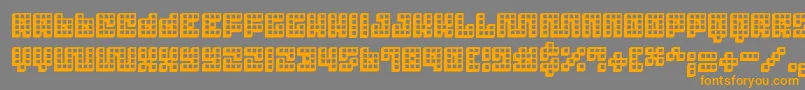 Trick 3D Font – Orange Fonts on Gray Background
