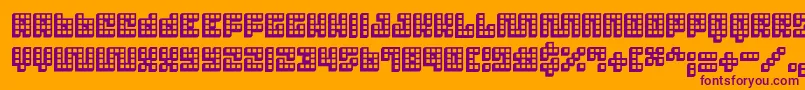 Trick 3D Font – Purple Fonts on Orange Background