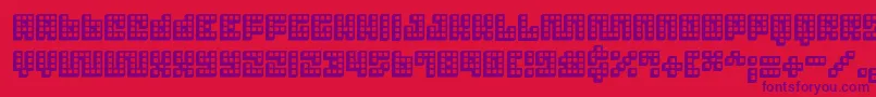 Trick 3D-Schriftart – Violette Schriften auf rotem Hintergrund