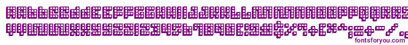 Trick 3D Font – Purple Fonts on White Background