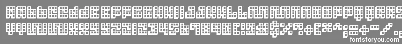 Trick 3D-Schriftart – Weiße Schriften auf grauem Hintergrund