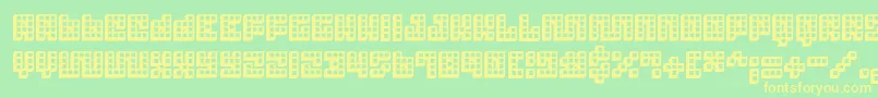 Trick 3D Font – Yellow Fonts on Green Background