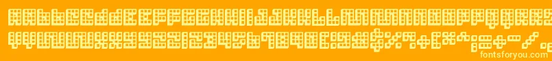 Trick 3D Font – Yellow Fonts on Orange Background