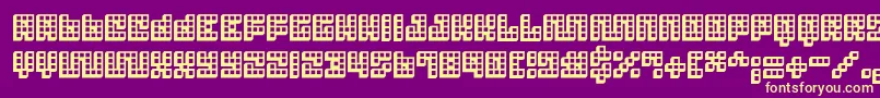 Trick 3D Font – Yellow Fonts on Purple Background