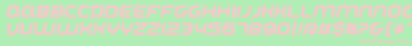 フォントCyrivendell – 緑の背景にピンクのフォント
