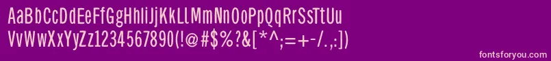 Bellysanscondensed Font – Pink Fonts on Purple Background