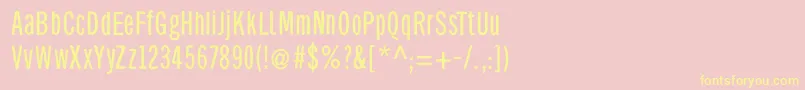 Bellysanscondensed Font – Yellow Fonts on Pink Background