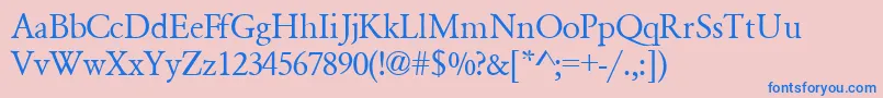 GaramondsskRegular Font – Blue Fonts on Pink Background