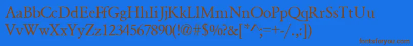GaramondsskRegular Font – Brown Fonts on Blue Background