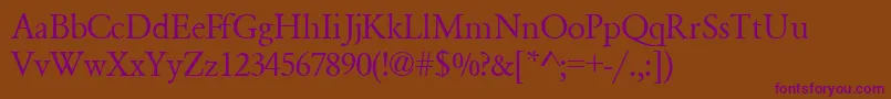 GaramondsskRegular Font – Purple Fonts on Brown Background