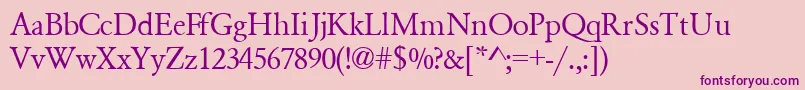 GaramondsskRegular Font – Purple Fonts on Pink Background