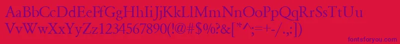 GaramondsskRegular Font – Purple Fonts on Red Background