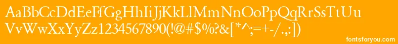 GaramondsskRegular Font – White Fonts on Orange Background