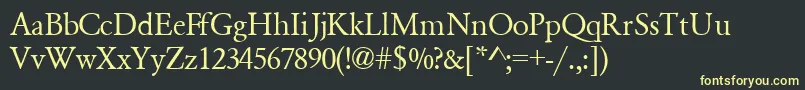 GaramondsskRegular Font – Yellow Fonts on Black Background
