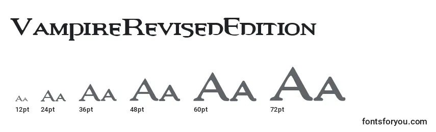 VampireRevisedEdition Font Sizes