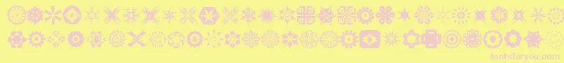 Meadings Font – Pink Fonts on Yellow Background