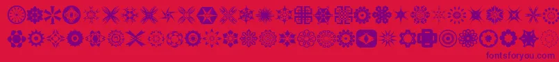 Meadings Font – Purple Fonts on Red Background