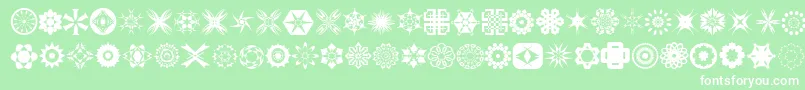 Meadings Font – White Fonts on Green Background