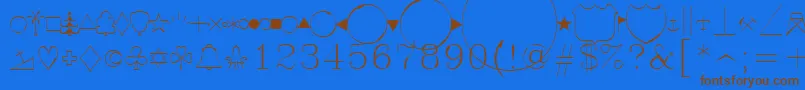 Symap Font – Brown Fonts on Blue Background
