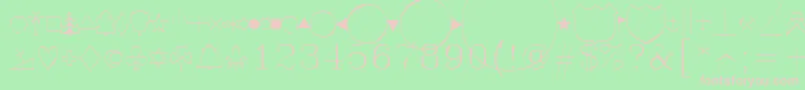 Шрифт Symap – розовые шрифты на зелёном фоне