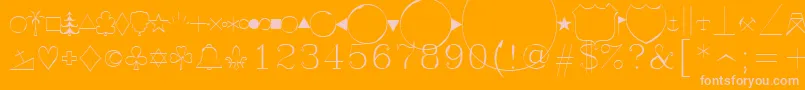 Symap Font – Pink Fonts on Orange Background