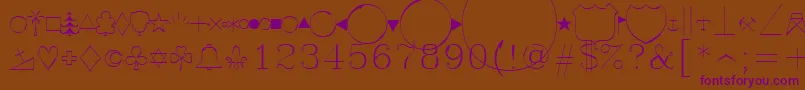 Symap Font – Purple Fonts on Brown Background