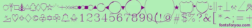 Lisätietoja Symap-fontista Symap-fontti – violetit fontit vihreällä taustalla
