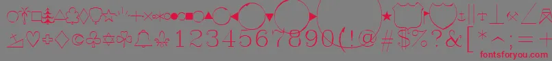 Symap Font – Red Fonts on Gray Background