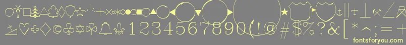 Symap Font – Yellow Fonts on Gray Background