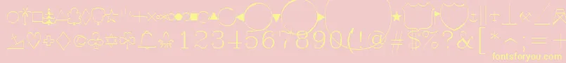 Symap Font – Yellow Fonts on Pink Background