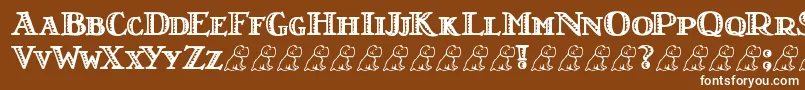 LrtNutshellLibrary Font – White Fonts on Brown Background