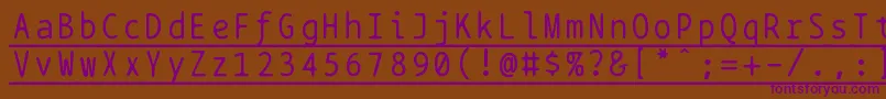 Шрифт Bptypewriteunderscored – фиолетовые шрифты на коричневом фоне
