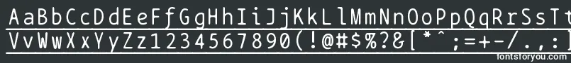 フォントBptypewriteunderscored – 白い文字