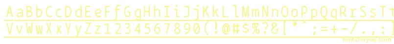 Bptypewriteunderscored-Schriftart – Gelbe Schriften