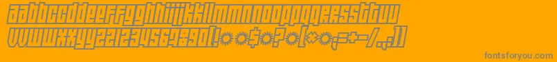 Saiba mais sobre a fonte Wide Fonte Wide – fontes cinzas em um fundo laranja