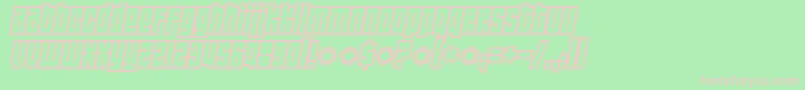 Wide Font – Pink Fonts on Green Background