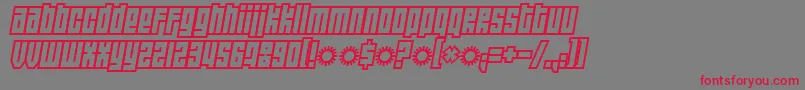 フォントWide – 赤い文字の灰色の背景