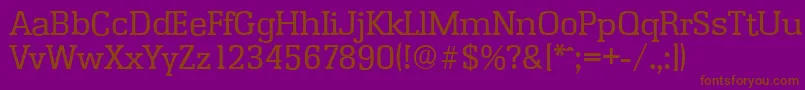 EnschedeserialRegular Font – Brown Fonts on Purple Background