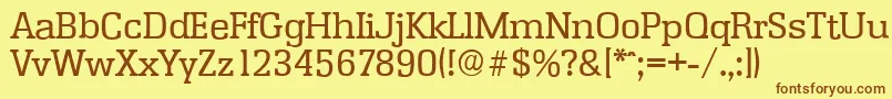 EnschedeserialRegular Font – Brown Fonts on Yellow Background