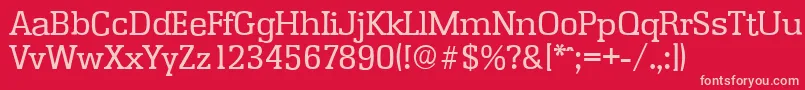 EnschedeserialRegular Font – Pink Fonts on Red Background