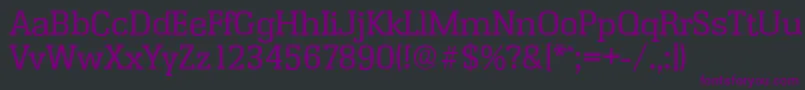 Шрифт EnschedeserialRegular – фиолетовые шрифты на чёрном фоне