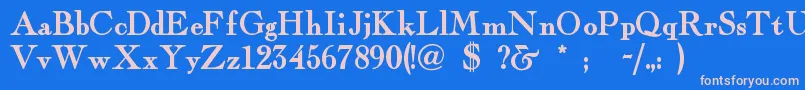Fairfaxstation Font – Pink Fonts on Blue Background